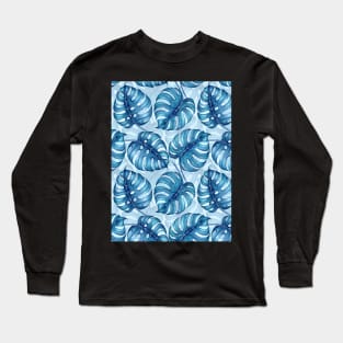 Monstera watercolor pattern 2 Long Sleeve T-Shirt